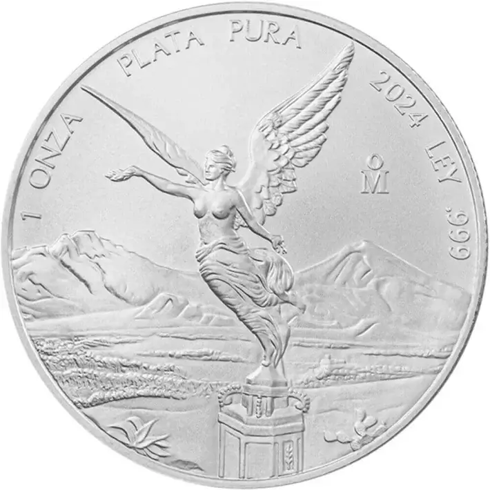 2024 Mexico Silver Libertad 1 oz 1 Onza - 1 Roll - Twenty Five 25 BU Coins #2