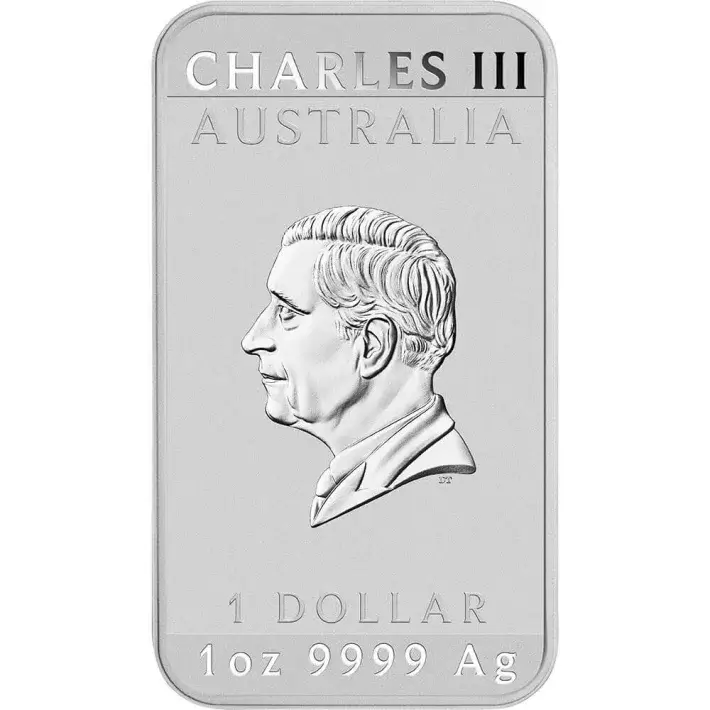 2024 P Australia Silver Dragon Rectangle Coin Bar 1 oz $1 - BU #3