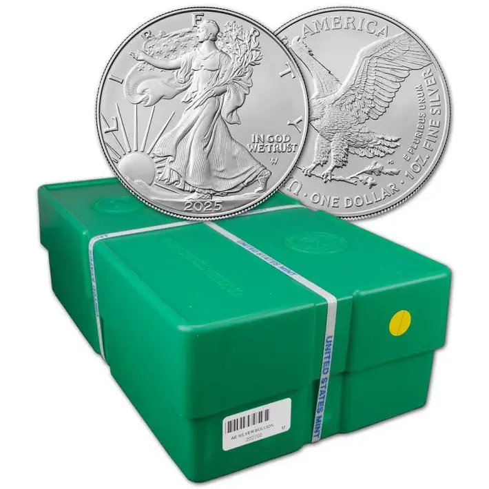 2025 American Silver Eagle 1 oz $1 - BU - Sealed 500 Coin Monster Box #1