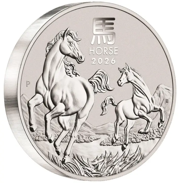 2026 P Australia Silver Lunar Series III Year of the Horse 32.15 oz Kilo $30 BU #1