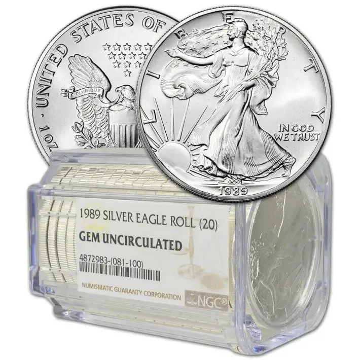 Roll of 20 - 1989 American Silver Eagle - NGC Gem Uncirculated #1