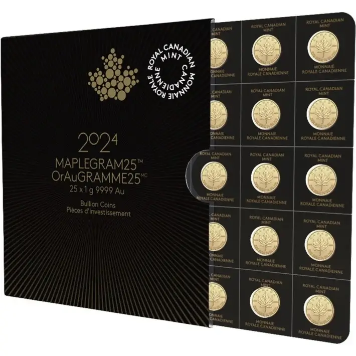 2024 25x1 gram Gold Maplegram25 - RCM - Royal Canadian Mint .9999 Fine in Assay #1