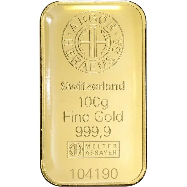 100 gram Gold Bar - Argor Heraeus Kinebar Hologram - 999.9 Fine in Assay #4