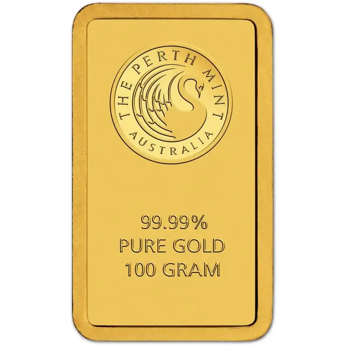 100 gram Gold Bar - The Perth Mint - 99.99 Fine in Sealed Assay #3