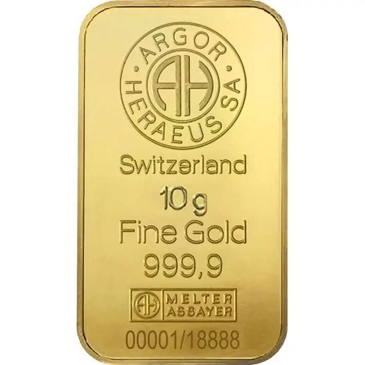 10 gram Gold Bar Argor Heraeus 2025 Lunar Year of the Snake 999.9 Fine in Assay #4