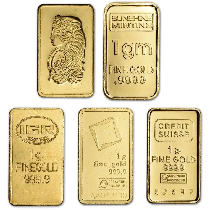 1 gram Gold Bar - Random Brand - Secondary Market - 999.9 Fine #1