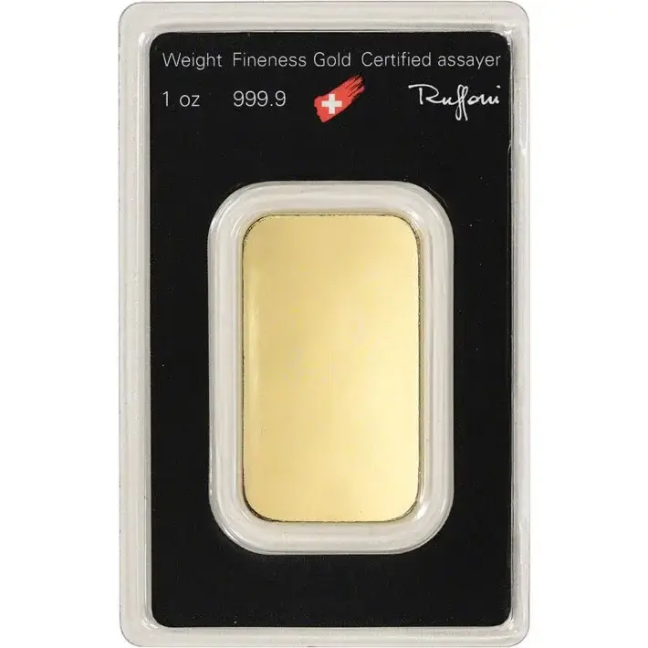 1 oz. Gold Bar - Argor Heraeus - 999.9 Fine in Assay #2