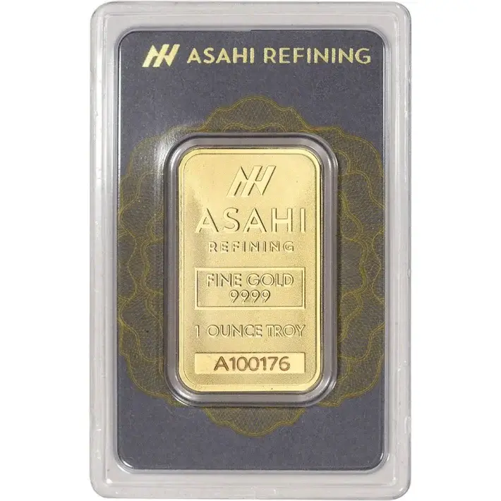 1 oz Gold Bar - Asahi Refining .9999 Fine in Assay #1