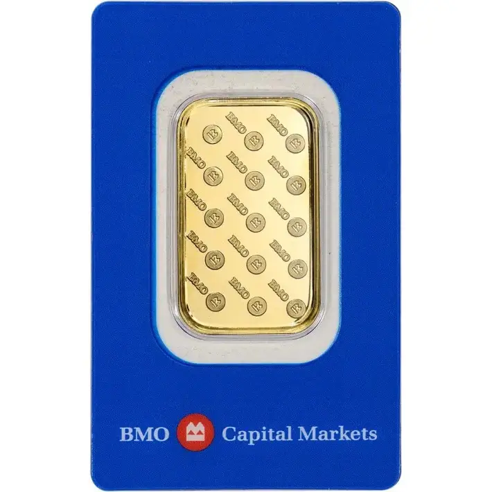 1 oz Gold Bar BMO Bank of Montreal 999.9 Fine in Sealed Assay #1