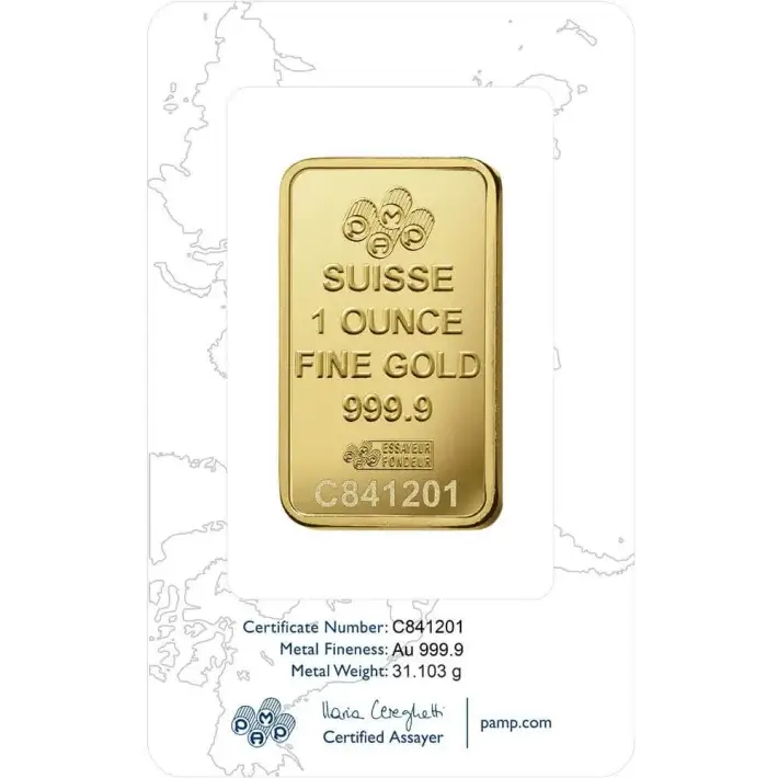 1 oz Gold Bar - PAMP Suisse - Rosa - 999.9 Fine in Sealed Assay #2