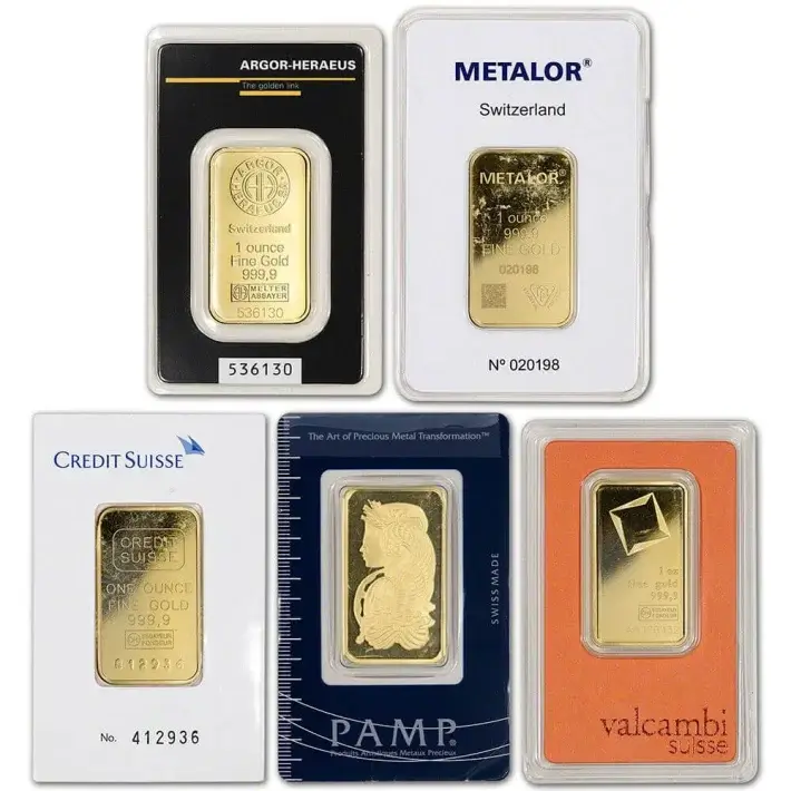 1 oz. Gold Bar - Random Brand - Secondary Market - 999.9 Fine in Assay #1