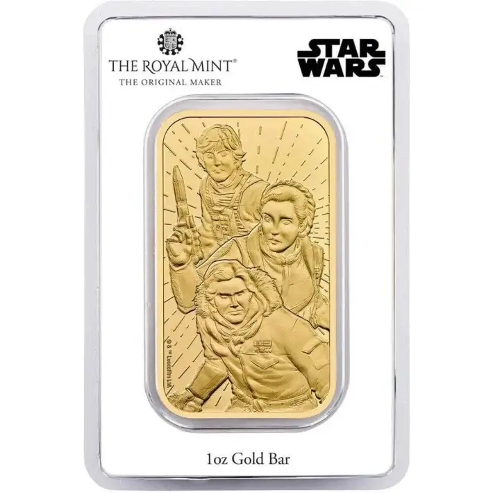 1 oz Gold Bar - Royal Mint - Star Wars Light Side 999.9 Fine #1