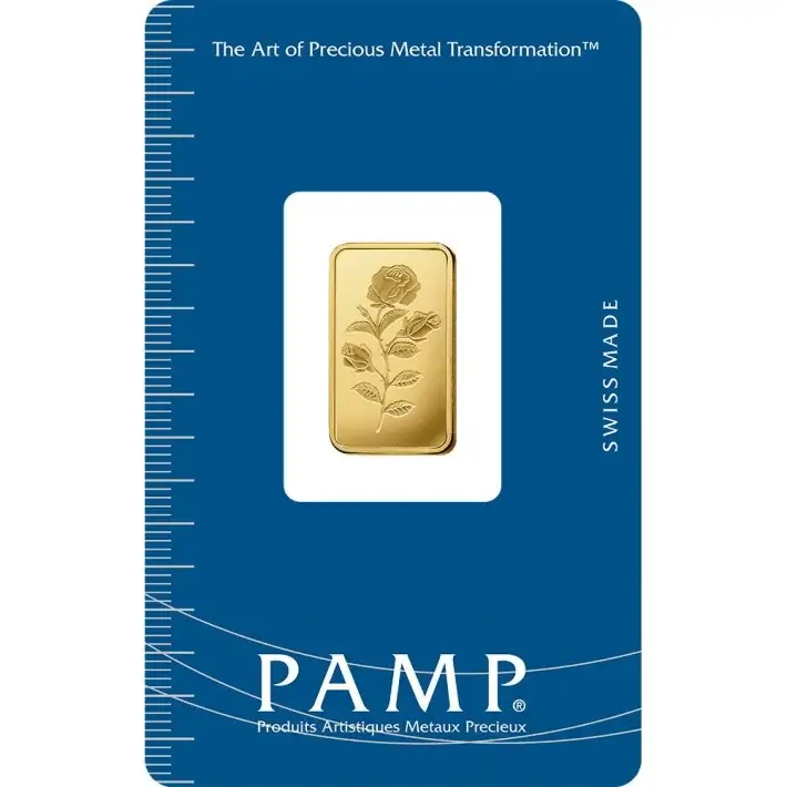 2.5 gram Gold Bar - PAMP Suisse - Rosa - 999.9 Fine in Sealed Assay #1