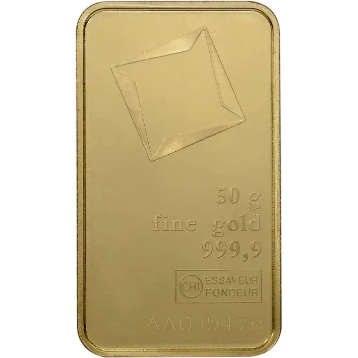 50 gram Gold Bar - Valcambi Suisse - 999.9 Fine in Sealed Assay #4