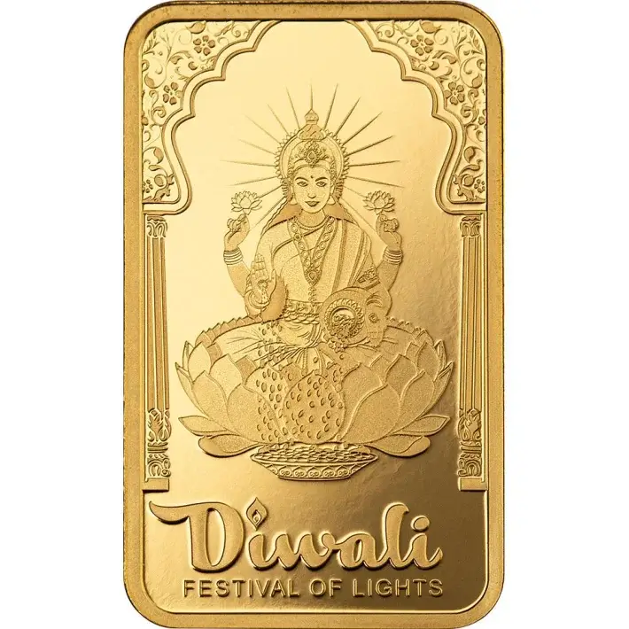 5 gram Gold Bar PAMP Suisse 2024 Diwali Lakshmi Festival of Lights 999.9 Assay #2