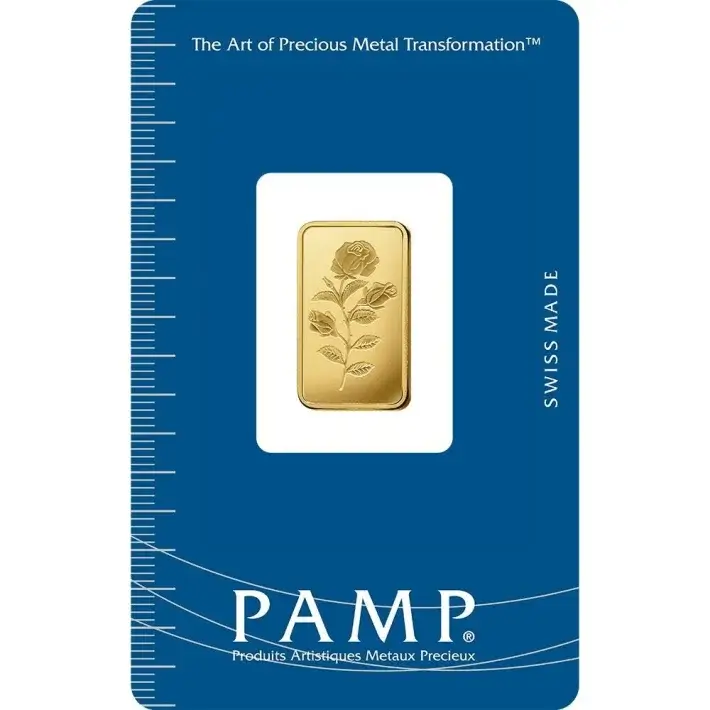 5 gram Gold Bar - PAMP Suisse - Rosa - 999.9 Fine in Sealed Assay #1