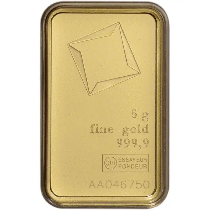 5 gram Gold Bar - Valcambi Suisse - 999.9 Fine in Sealed Assay #4