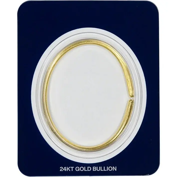 1 oz Smooth Gold Wearable Bullion Bracelet - Dillon Gage - 999.9 Fine in Card #1