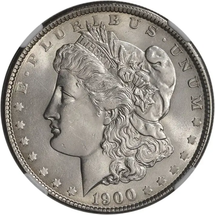 1900 US Morgan Silver Dollar $1 - NGC Brilliant Uncirculated #4