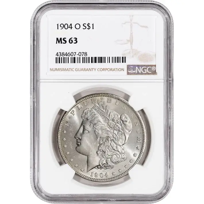 1904 O US Morgan Silver Dollar $1 - NGC MS63 #1