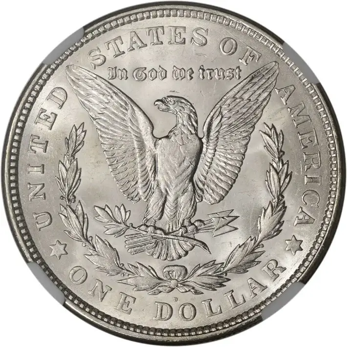 1921-D US Morgan Silver Dollar $1 - NGC Brilliant Uncirculated #2