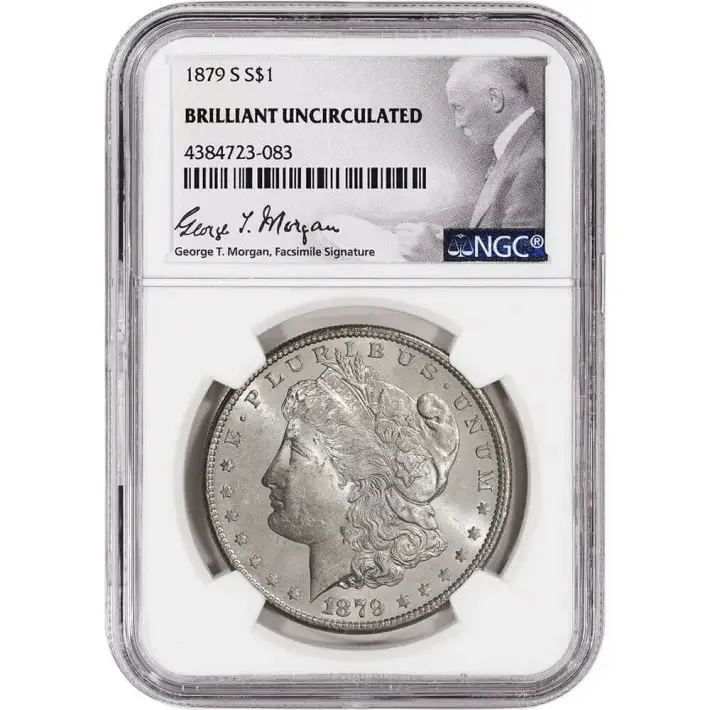 1879 S US Morgan Silver Dollar $1 - NGC Brilliant Uncirculated #1