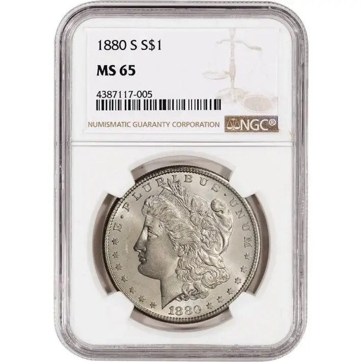 1880 S US Morgan Silver Dollar $1 - NGC MS65 #1