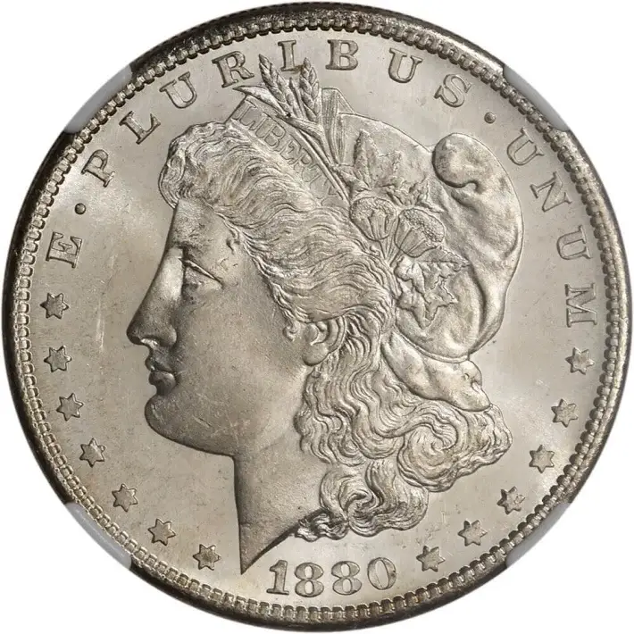 1880 S US Morgan Silver Dollar $1 - NGC MS65 #3