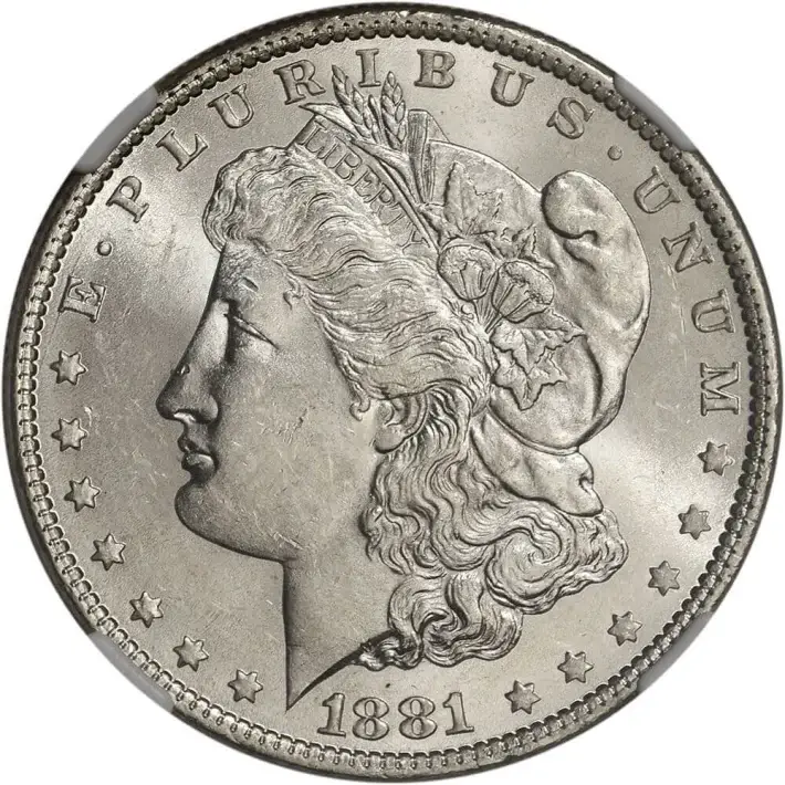 1881 O US Morgan Silver Dollar $1 - NGC Brilliant Uncirculated #3