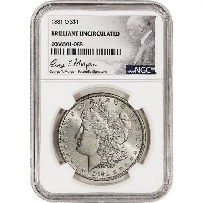 1881 O US Morgan Silver Dollar $1 - NGC Brilliant Uncirculated #1