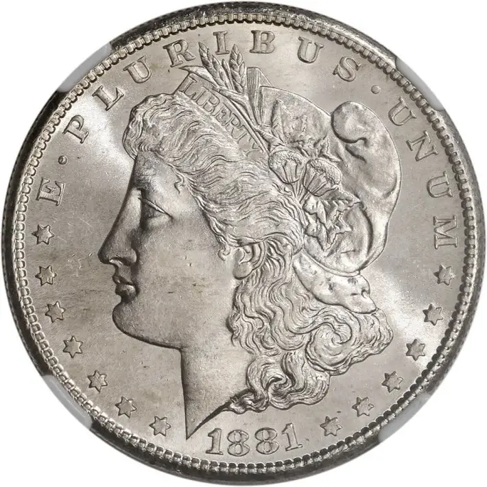 1881 S US Morgan Silver Dollar $1 - NGC MS65 #4