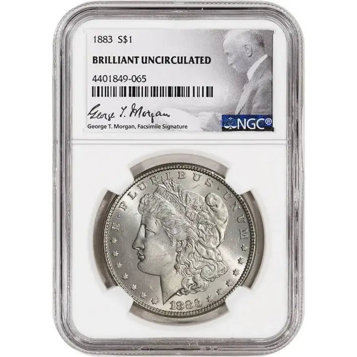 1883 US Morgan Silver Dollar $1 - NGC Brilliant Uncirculated #1