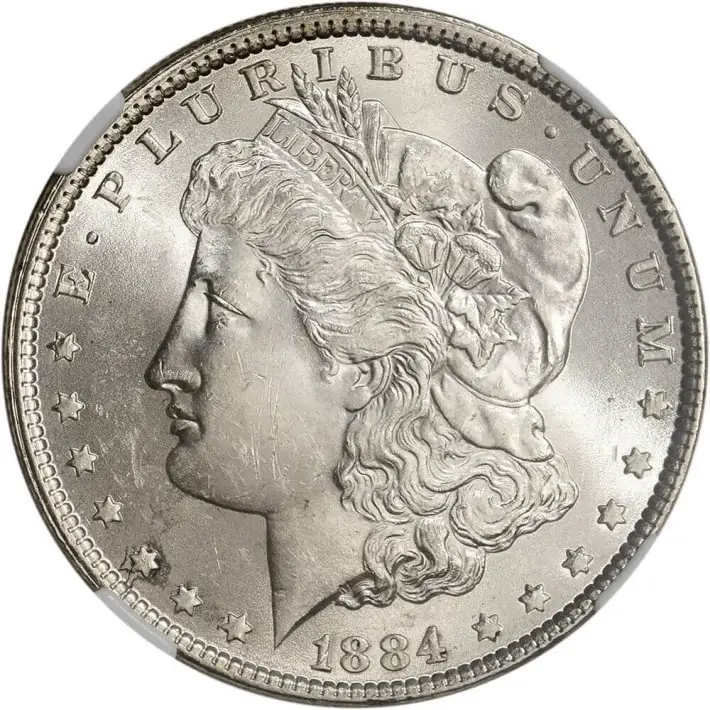 1884 US Morgan Silver Dollar $1 - NGC MS63 #2