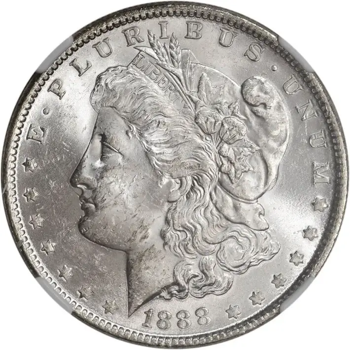 1888 US Morgan Silver Dollar $1 - NGC Brilliant Uncirculated #3