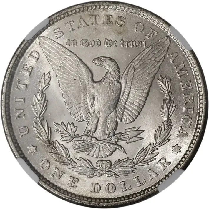 1889 US Morgan Silver Dollar $1 - NGC Brilliant Uncirculated #4