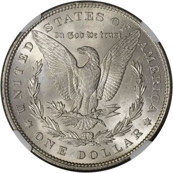 1890 US Morgan Silver Dollar $1 - NGC Brilliant Uncirculated #4