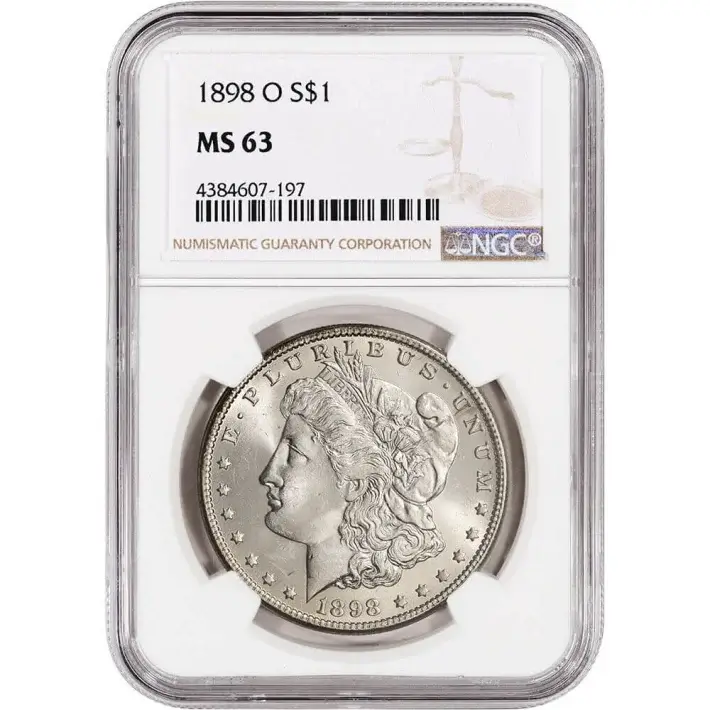 1898 O US Morgan Silver Dollar $1 - NGC MS63 #1