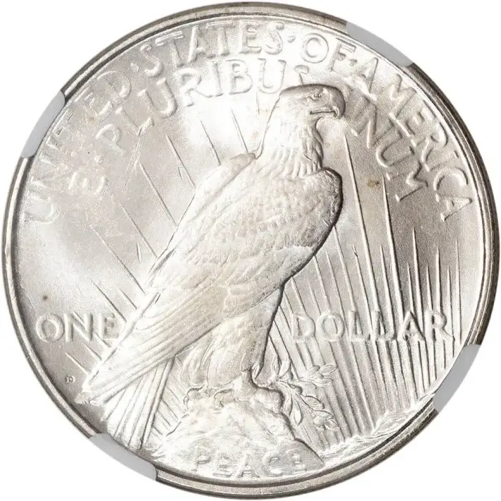 1922 D US Peace Silver Dollar $1 - NGC Brilliant Uncirculated #2