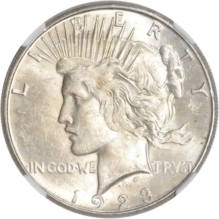 1923 S US Peace Silver Dollar $1 - NGC Brilliant Uncirculated #2