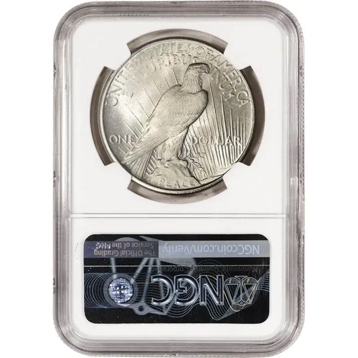 1925 US Peace Silver Dollar $1 - NGC Brilliant Uncirculated #4
