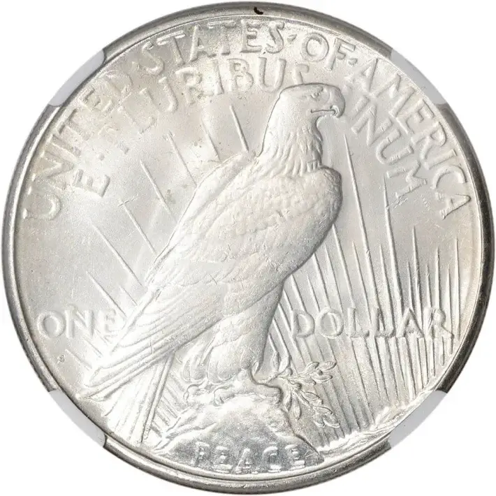 1926-S US Peace Silver Dollar Coin $1 - NGC Brilliant Uncirculated #4