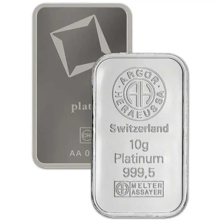 10 gram Platinum Bar - Random Brand - Secondary Market - 999.5 Fine #1