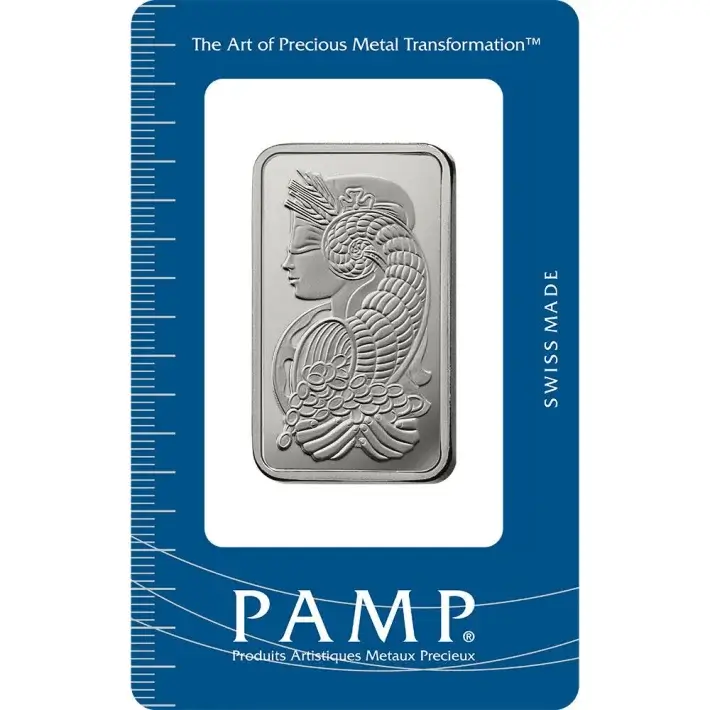 1 oz. Platinum Bar - PAMP Suisse - Fortuna - 999.5 Fine in Sealed Assay #1