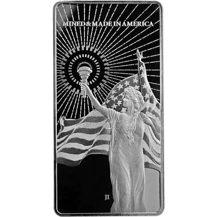 10 oz Silver Bar - Asahi American Reserve Columbia Goddess .999 Fine #3