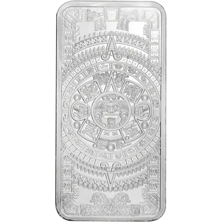 10 oz Golden State Mint Silver Bar Aztec Calendar .999 Fine #2