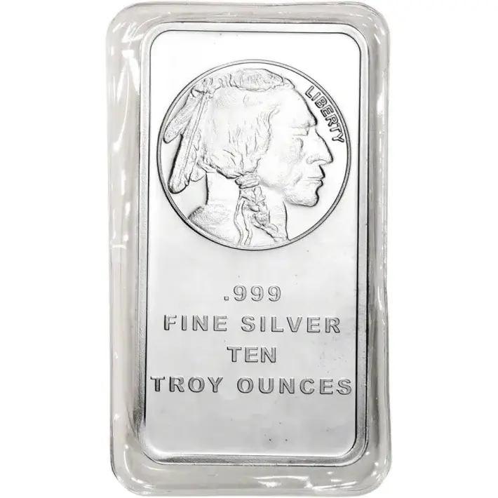 10 oz. SilverTowne Silver Bar - Buffalo Design - 999 Fine #2