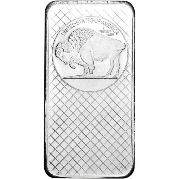 TEN 10 oz. SilverTowne Silver Bar - Buffalo Design - 999 Fine #2