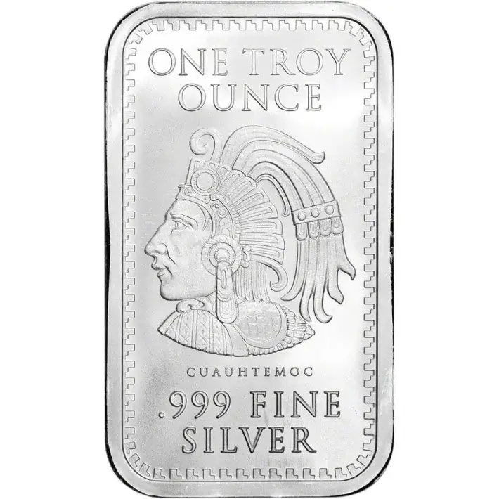 1 oz. Golden State Mint Silver Bar Aztec Calendar .999 Fine Tube of 20 #2