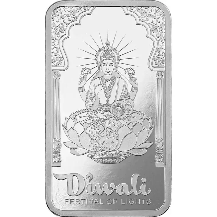 1 oz Silver Bar PAMP Suisse 2024 Diwali Lakshmi Festival of Lights 999.9 Assay #5