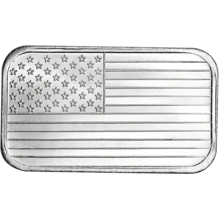 TEN 1 oz. SilverTowne Silver Bar - American Flag Design - 999 Fine #2